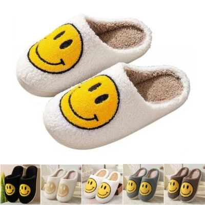 MARKENLOS Smile Face Frauen Smiley Pantoffeln Hausschuhe Plüsch Pantoffeln Schuhe Slipper