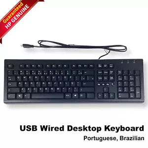 HP COMPAQ 505130-121 Brazilian USB Wired Desktop Keyboard PR1101U 697737-202 - Picture 1 of 8