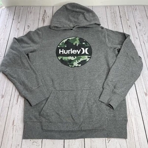 Hurley Hoodie Sweatshirt Sweater Boys Youth Size XL 18/20 Gray Camo Logo - Picture 1 of 7