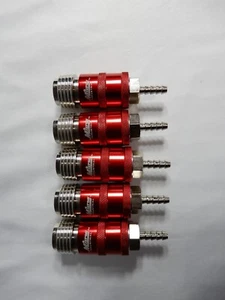Milton 1755 1/4" Safety Exhaust Coupler, 3/8" Hose Barb - 5EA - Picture 1 of 4