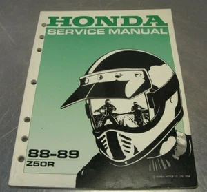 Guía manual de servicio/reparación de fábrica Honda OEM 1988 1989 88 89 Z50R - Imagen 1 de 4