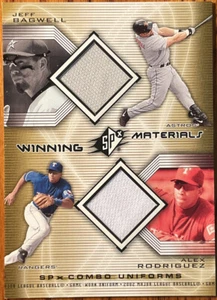 2002 SPx Winning Materials 2-Player Jersey Combos J. Bagwell/A. Rodriquez #WM-BR - Picture 1 of 2