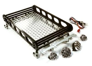 Realistic 1/10 Scale Alloy Luggage Tray 188x110x38mm with 4 LED Spot Light Set - Picture 1 of 1