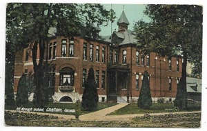Chatham Ontario Postcard McKeough School Kent County Circa 1909 - Bild 1 von 2