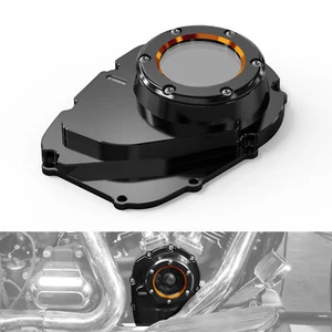 M8 CNC Klare Nockenwellenabdeckung Für Harley Street Glide FLHX CVO FLHXSE 17-21 - Picture 1 of 13