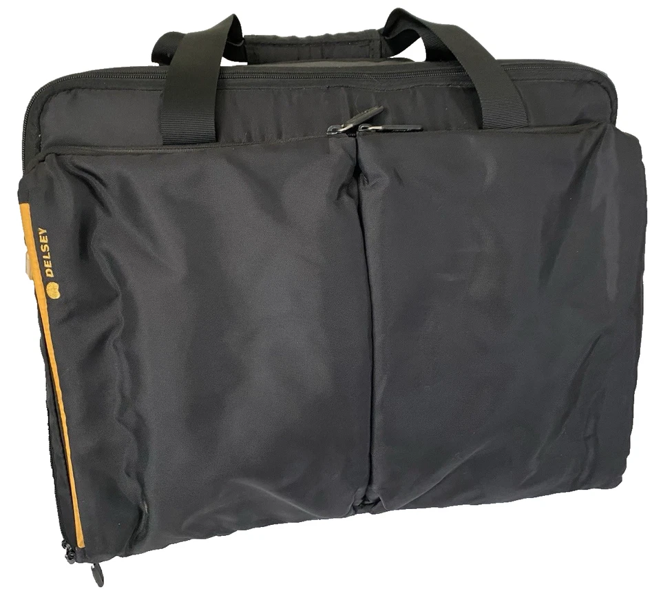 Delsey Black Rolling Telescopic Softside Luggage Bag 19.5" x 14" Carry-On - Image 1 of 4