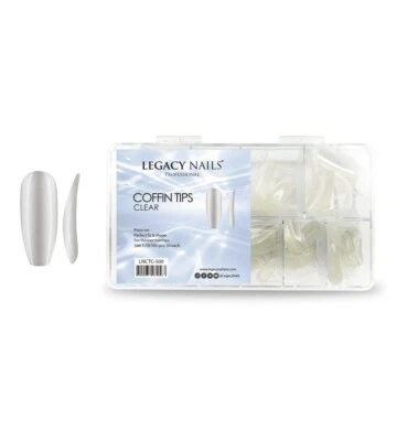 Puntas de uñas de ataúd transparentes - uñas heredadas Foto 1 de 3