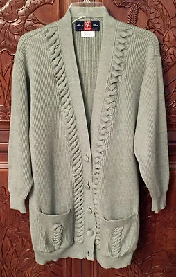 Nuevo sin etiquetas Suéter Cárdigan Mondi Line 100% Pura Lana Nueva Talla 38 RT$249 Hecho en Alemania Foto 1 de 3