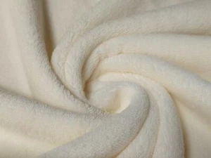 Bamboo Terry Towelling Fabric Material ECRU - Picture 1 of 2