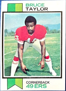 1973 Topps BRUCE TAYLOR #346, San Francisco 49ers, NM-MT, Nice Border! - Picture 1 of 3