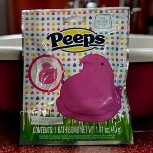 Peeps chick shaped bath bomb Strawberry Marshmallow scented pink Easter basket - Picture 1 of 3