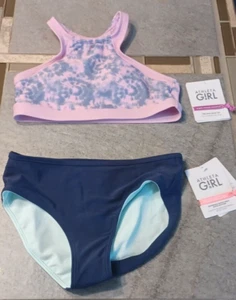 NWT Athleta Girl XL /14 Pink Free Spirit Bikini Top +Reversible Matchback Bottom - Picture 1 of 6