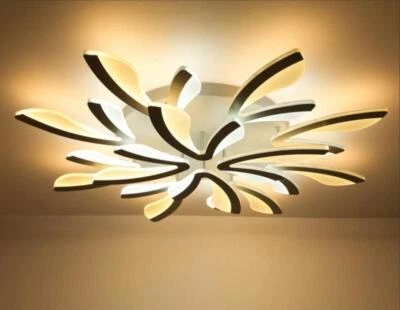 Lámpara de techo moderna LED diente de león acrílico colgante iluminación dormitorio sala de estar Foto 1 de 4