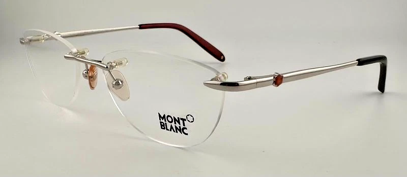 Monturas de gafas Montblanc sin montura 2-4/11 MB 377 016 rojo/plateado 56-16-135 Foto 1 de 4