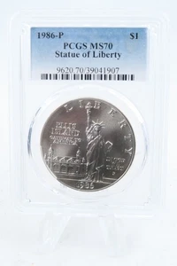 1986-P PCGS MS70 Statue Of Liberty Silver Modern Commemorative Dollar - Picture 1 of 2