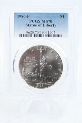 1986-P PCGS MS70 Statue Of Liberty Silver Modern Commemorative Dollar - Image 1 of 2