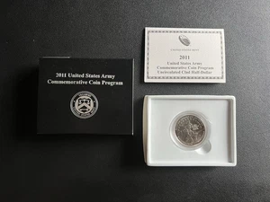 2011 US MINT US ARMY COMMEMORATIVE COIN UNC CLAD HALF DOLLAR IN BOX w/COA - Picture 1 of 4