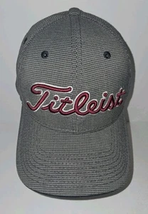 Titleist Golf Adjustable Hat Black White Plaid Check Embroidered Logo Strapback - Picture 1 of 7