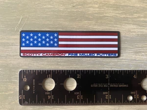 RARE Scotty Cameron Putters USA Flag Sticker Rectangle Shaft Band Decal America - Picture 1 of 2