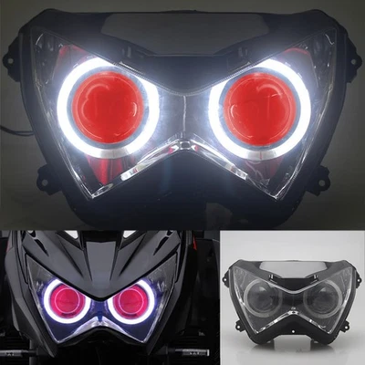 Conjunto de faros delanteros blanco ángel rojo diablo para Kawasaki Z800 Z250 2013-2016 Foto 1 de 4