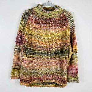 Lou & Grey For Loft Size Medium Spacedye Ribbed Poncho Sweater - Picture 1 of 4