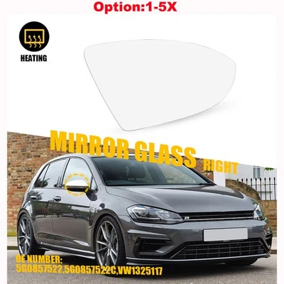 Espejo de vidrio placa de respaldo térmica pasajero para Volkswagen Golf Alltrack 2017-19 Foto 1 de 4