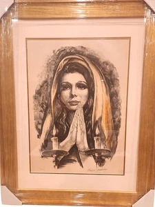 Vladimir Dashevsky "BENDICIONES" Litografía Firmada de Mujer Religiosa Rezando, LE - Imagen 1 de 9