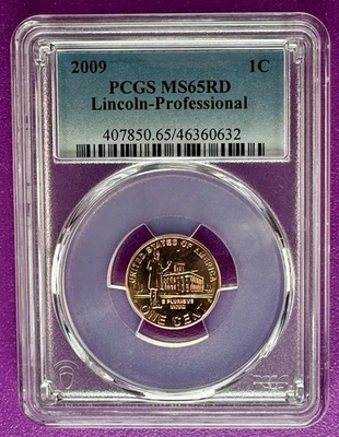 2009 1c Lincoln Professional Cent  PCGS MS65RD (632) - Image 1 of 2