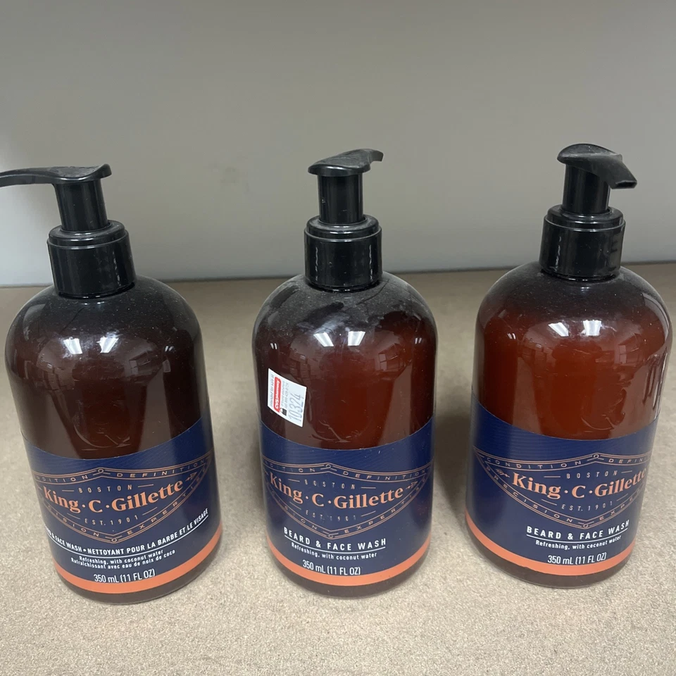 Gillette King C Beard & Face Wash with Coconut Water ~ 11 oz each 3pk - Image 1 of 3