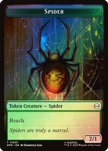 Spider Token 2/1 FOIL - 0003 - Marvel's Spider-Man MAR SPM MTG - Picture 1 of 1