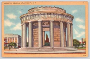 Postcard World War Memorial Atlantic City New Jersey NJ 1953 - Imagen 1 de 2