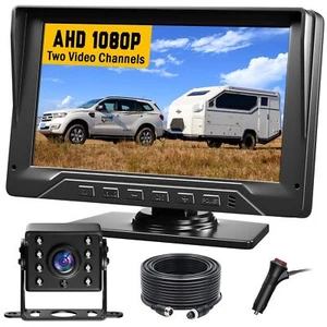RV Backup Camera 7 Inch HD 1080P Wired Back up Camera 2 Channel System IR Nig... - Picture 1 of 7