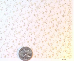 Dollhouse Part - 1:24 scale Itsy Bitsy - Pink Floral/Green Vines - Picture 1 of 1