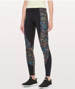 Lululemon Wake And Train Tight 28” Black Flowerescent Multi Leggings Damen 4 - Bild 1 von 10