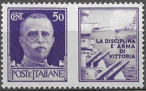 SELLO DE PROPAGANDA DE GUERRA DE LA SEGUNDA GUERRA MUNDIAL 1942 ITALIA (I) MNH OG EN MUY BUEN ESTADO BARCO - Imagen 1 de 1