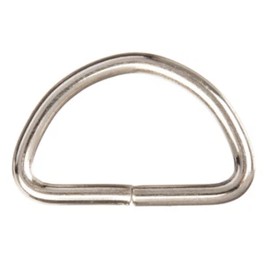 1- 1/2 inch Heavy D-Rings for 1- 1/2" webbing, D-Rings 1- 1/2" Nickel (4 pack) - Picture 1 of 3