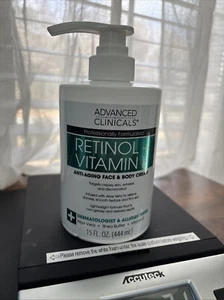 Advanced Clinicals Retinol & Vitamin E Face & Body Cream 15oz - Picture 1 of 1