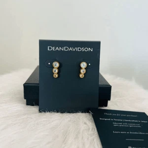 DEAN DAVIDSON 22K Gold Plated Manhattan Blue Topas Ear Crawler Earrings, Neu mit Etikett - Bild 1 von 11