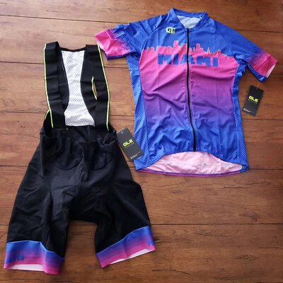 Ale Womens 2XL Cycling Bibshorts + Jersey Kit Shorts Bib Purple Pink Orange XXL - Image 1 of 4