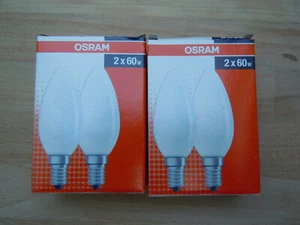 4x OSRAM Kerzenlampe 60W E14 | Kerzenlampe Glühbirne 60W | Kein LED - Bild 1 von 3