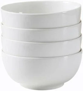 Soup Bowl Set Cereal Bowls Crockery White Porcelain Dinnerware Dishwasher Safe - Picture 1 of 12