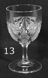 Abanico EAPG Goblet Mckee Brothers 1880 con diamantes 5 3/4" de alto - Imagen 1 de 2