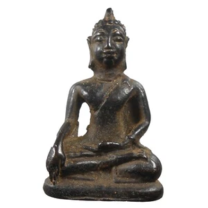 PERFECT STATUE PHRA KRU AYUTTHAYA OLD THAI BUDDHA AMULET VERY NICE - Picture 1 of 7