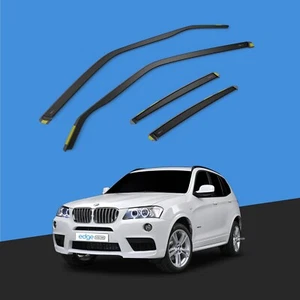 BMW X3 F25 2010-2017 5 Door SUV Wind Deflectors 4pc Tinted - Picture 1 of 10