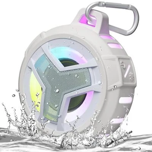 Bluetooth Shower Speaker IPX7 Waterproof Floating 2000mAh Home/Pool White - Picture 1 of 7