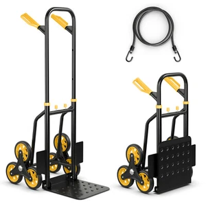 Portable Dolly Stair Climbing Hand Truck w/ Telescoping Handle & Rubber Wheels - Picture 1 of 10