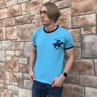 Camiseta azul Beverly Hills Polo Club con timbre Foto 1 de 4