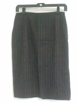 Dana Buchman Wool & Cashmere Pencil Skirt Women's Size 6 Striped Gray Lined NWT - Image 1 of 4