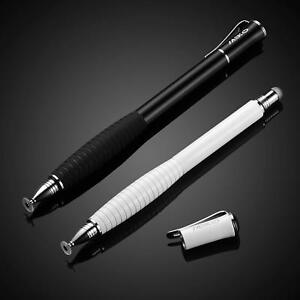(2 in 1) Precision Dual Tip Stylus for iPad iOS Android - White & Black