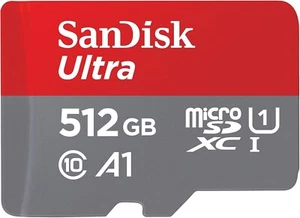 Carte mémoire microSDXC UHS-I SanDisk Ultra 512 Go + adaptateur - Classe 10 A1 - Photo 1 sur 6